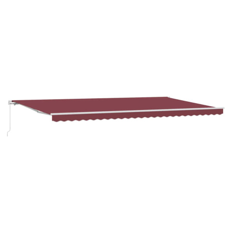vidaXL Ručne zaťahovacia markíza burgundská 600x300 cm