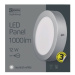 Mini LED panel 170mm, kruhový prisadený strieborný, 12W, 4500K (EMOS)