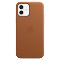 Kožené puzdro Apple na Apple iPhone 12/12 Pro MHKF3FE/A Leather Case with MagSafe Saddle Brown