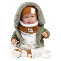 Llorens 84465 NEW BORN - realistická bábika bábätko so zvukmi a mäkkým látkovým telom - 44