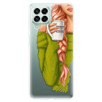 Odolné silikónové puzdro iSaprio - My Coffe and Redhead Girl - Samsung Galaxy M53 5G