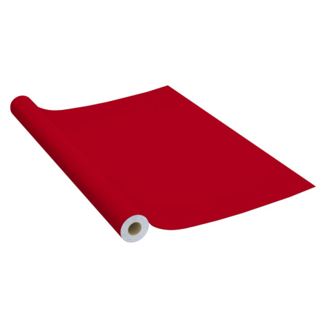 vidaXL Samolepiacia fólia na nábytok červená 500x90 cm PVC
