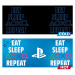 Hrnček Playstation - Eat Sleep Repeat (meniaci sa motív)