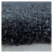 Kusový koberec Fluffy Shaggy 3500 anthrazit kruh - 80x80 (průměr) kruh cm Ayyildiz koberce