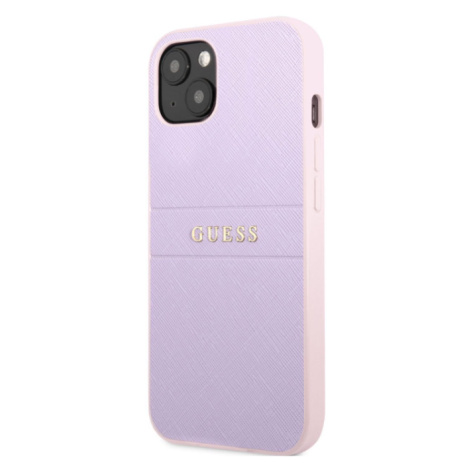 Plastové puzdro Guess na Apple iPhone 13 Mini GUHCP13SPSASBPU PU Leather Saffiano fialové