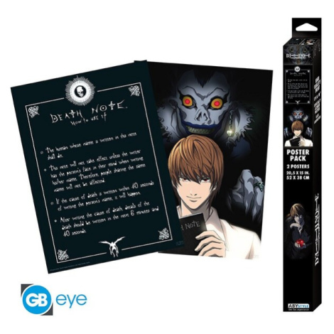 Set 2 plagátov Death Note - Light & Death Note (52x38 cm)