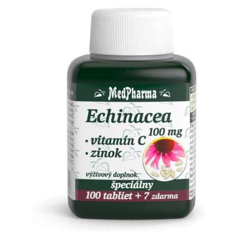 MEDPHARMA Echinacea 100 mg + vitamín C + zinok 107 tabliet