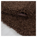 Kusový koberec Life Shaggy 1500 brown kruh Rozmery koberca: 120x120 kruh