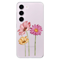 Odolné silikónové puzdro iSaprio - Three Flowers - Samsung Galaxy S23 5G
