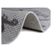 Dětský kusový koberec Mujkoberec Original Flatweave 104887 Silver/Grey kruh – na ven i na doma -