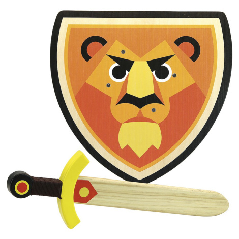 Dřevěný štít a meč LION Vilac
