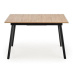 Jedálenský stôl Lopez rozkladací 120-160x76x80cm dub,sivá,čierna