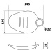 Aqualine Aqualine, Mydeľnička pre sprchovú tyč 22mm, plast, 11444-1