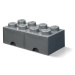 LEGO® úložný box 8 - so zásuvkou tmavo šedá 250 x 500 x 180 mm