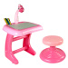 mamido Detský interaktívny stolček s projektorem ružový