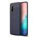 OnePlus 7, silikónové puzdro, kožený efekt, vzor švov, námornícka modrá