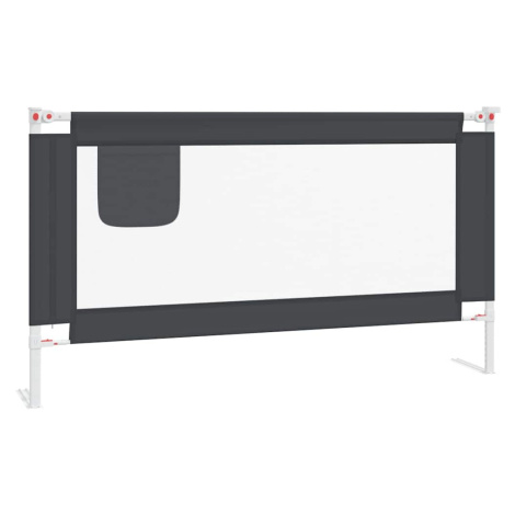 vidaXL Zábrana na detskú posteľ tmavosivá 150x25 cm látka