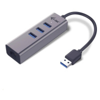 iTec USB 3.0 Kovový HUB 3 porty + adaptér Gigabit Ethernet