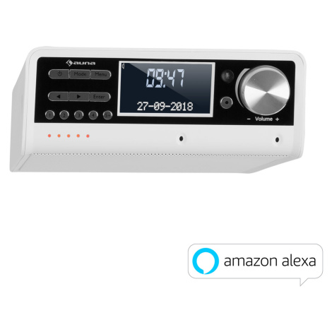 Auna Intelligence DAB+, kuchynské rádio, hlasové ovládanie Alexa, Spotify, bluetooth, biele