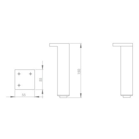 Príslušenstvo nábytková noha Kolo Rekord 5,5x15 cm 99274000