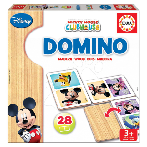 Educa detské domino z dreva Mickey Mouse s priateľmi 28 ks 16037