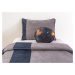 Posteľný set na posteľ 90-100x200cm nebula - šedá/modrá