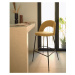 Barové stoličky v horčicovej farbe v súprave 4 ks (výška sedadla 63 cm) Mahalia – Kave Home