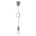 Sivé závesné svietidlo ø 5 cm Rene – Nice Lamps