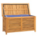 vidaXL Záhradný úložný box s vreckom 114x50x58 cm masívny teak