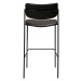 Čierna barová stolička z imitácie kože DAN-FORM Denmark Zed, výška 107 cm
