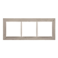 Rámček 3 - násobný betonový, Svetlý betón/biela