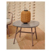 Okrúhly záhradný odkladací stolík s betónovou doskou ø 60 cm Bramant – Kave Home