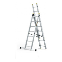 DRABEST Hliníkový rebrík PRO 3 x 7 priečok