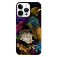 Odolné silikónové puzdro iSaprio - Dark Flowers - iPhone 15 Pro Max