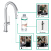 Hansgrohe Aqittura M91, filterSystem 210, vyťahovací výtok, 1jet, štartovacia sada, chrómová, HA