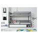Expedo Detská poschodová posteľ  RAFAL 4 + úložný priestor + matrac + rošt ZADARMO, 80x190 cm, g
