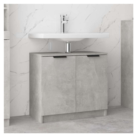 vidaXL Kúpeľnová skrinka betónovo sivá 64,5x33,5x59cm spracované drevo