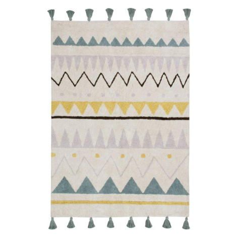 LORENA CANALS Azteca Natural Vintage Blue - koberec ROZMER CM: 140 x 200