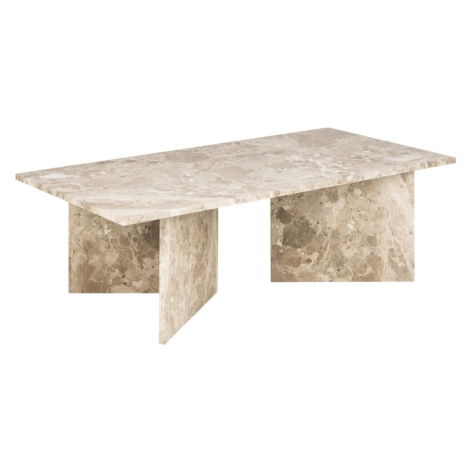 Béžový mramorový konferenčný stolík 70x140 cm Vega – Actona