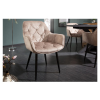 LuxD 28543 Dizajnová stolička Garold šampanský zamat