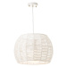 Biele stropné svietidlo s bambusovým tienidlom ø 35 cm – Casa Selección