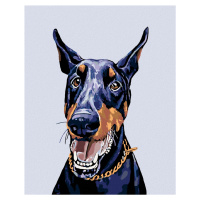 Diamantové maľovanie - DOBERMAN Rámovanie: vypnuté plátno na rám, Rozmer: 40x50 cm