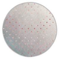 Prateľný okrúhly koberec v sivo-medenej farbe vhodný pre robotické vysávače ø 120 cm Comfort – M