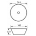 Invena Tinos, umývadlo na dosku 395x395x135 mm, imitácia kameňa-mramor, INV-CE-43-707-C