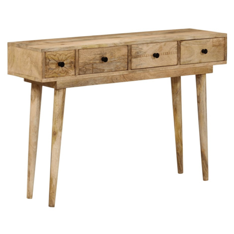 vidaXL Konzolový stolík 110x30x75 cm masívne mangovníkové drevo
