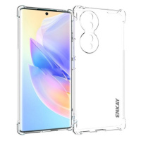 Huawei Honor 70, silikónové puzdro, stredne odolné proti nárazu, bublinkový pätok, Enkay, priehľ