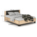 NABBI Verify LB-140 manželská posteľ s roštom 140x200 cm dub sonoma / wenge