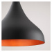 Čierne závesné svietidlo s kovovým tienidlom ø 41 cm Berceste – Opviq lights