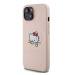 Hello Kitty PU Kitty Asleep Logo MagSafe Zadný Kryt pre iPhone 15 Pink