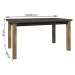 KONDELA Montana STW rozkladací jedálenský stôl dub lefkas tmavý / smooth sivý